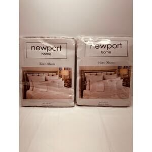 Newport Home Euro Shams Grey Color Size 26"x26" Set of 2 Shams New